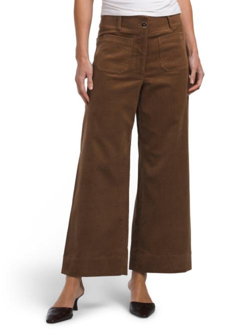 ELIE TAHARI High Waisted Cropped Wide Leg Pants